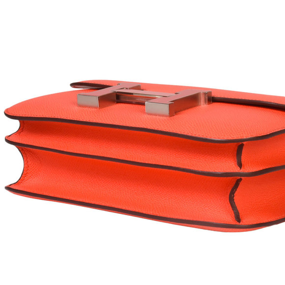 HERMES Constance 3 24 Rose Texas Vaux Epson Y stamped silver lacquer hardware... - Picture 4 of 7